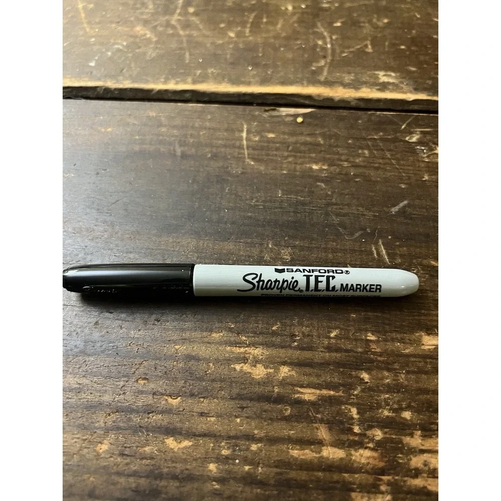 Sanford Sharpie TEC Permanent Marker Black Ink Grey Barrel 13401‎ Certified 183